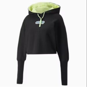 Puma | Cropped Hoodie with Thumb Hole Long Sleeves